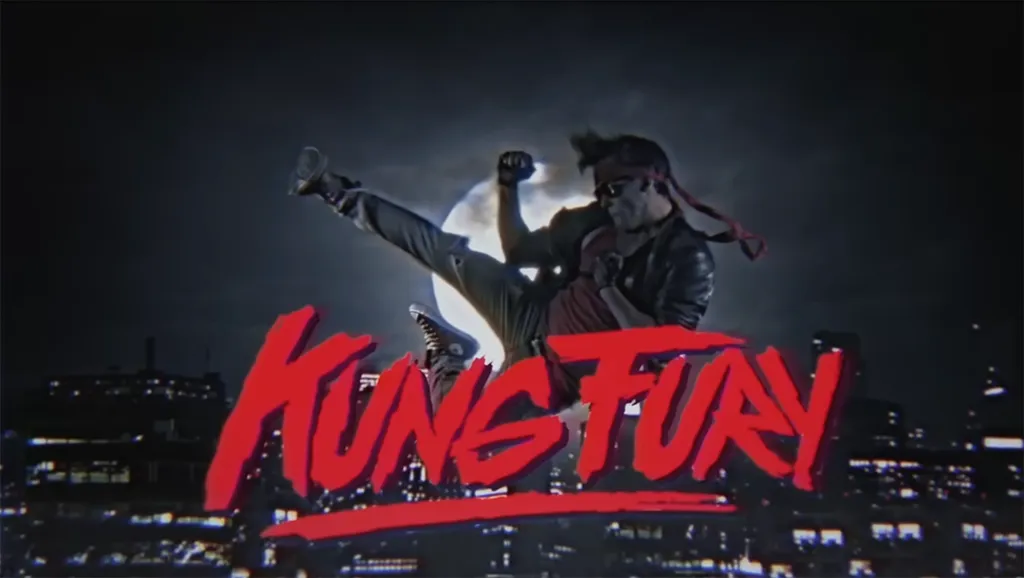 Kung Fury retro 80s action inspiration for adFury banner campaign design
